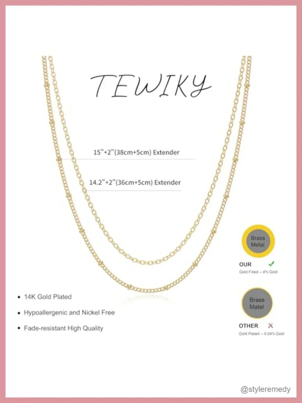 14k Gold Plated Thin Beaded Wave Box Chain Necklace Dainty Layered Choker